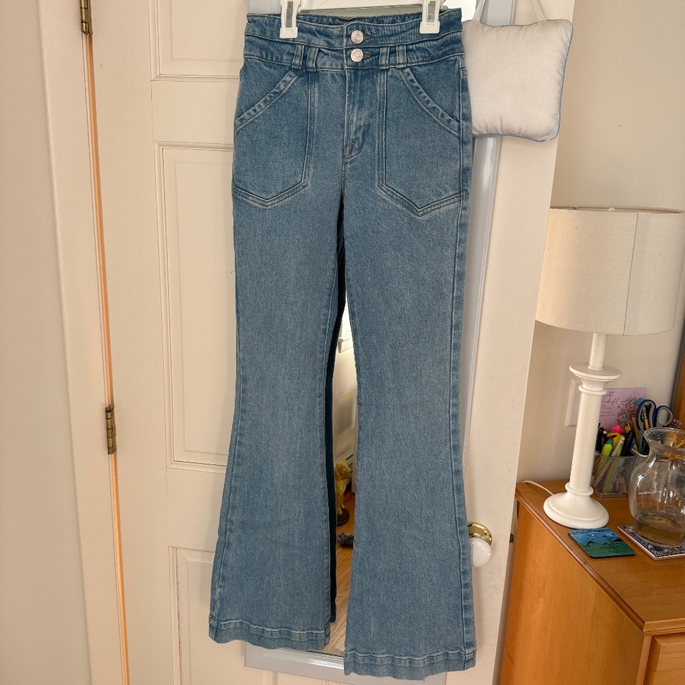 Frame Denim Double Button Flare Jean -Caye, size 25